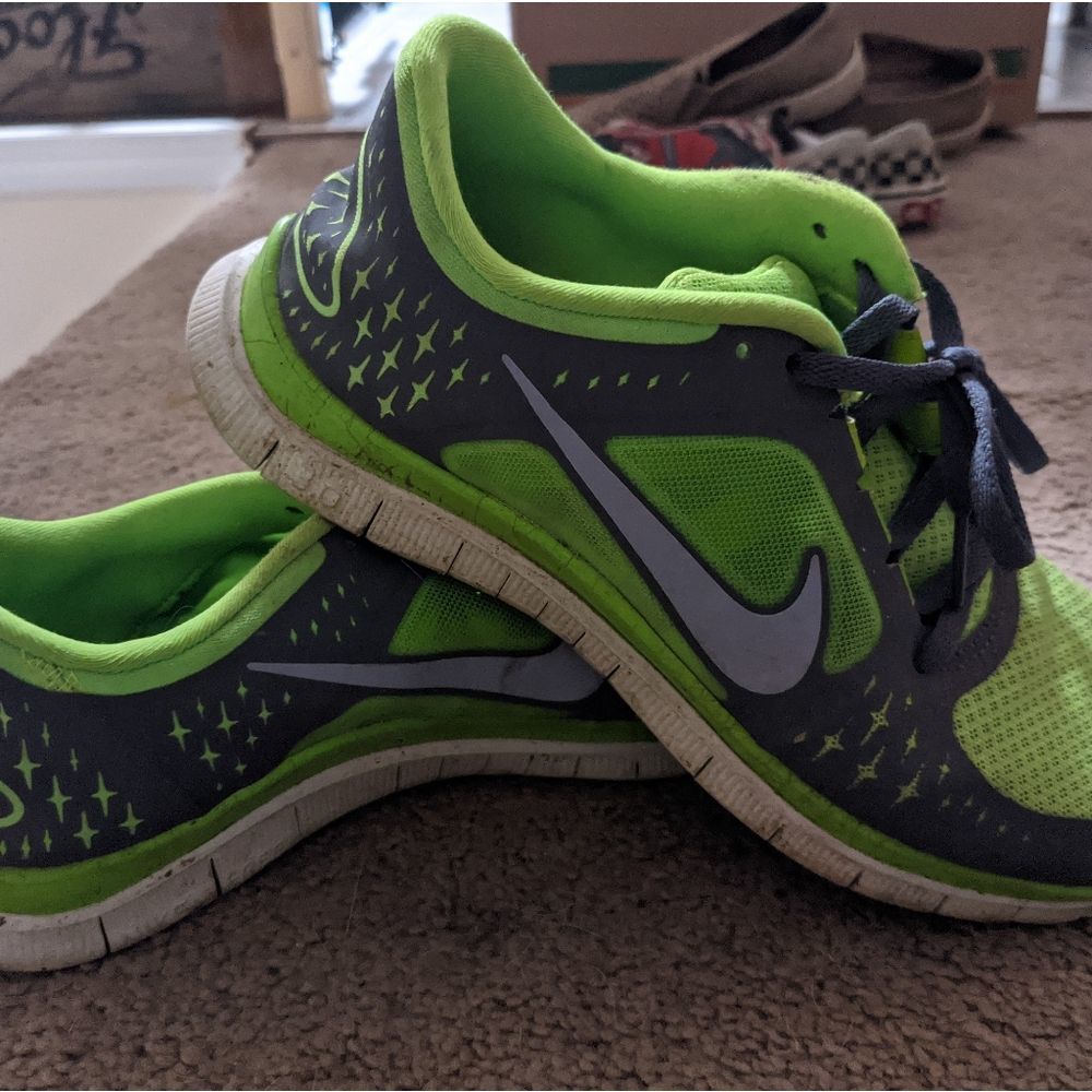 Neon Green Nike Air 3 Sneakers - Picture 2 of 3